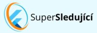 Logo společnosti SuperSledujici s modrým kruhem a černým textem "SupeSledujici"